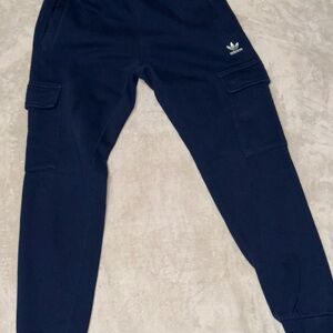adidas men’s size small navy blue joggers